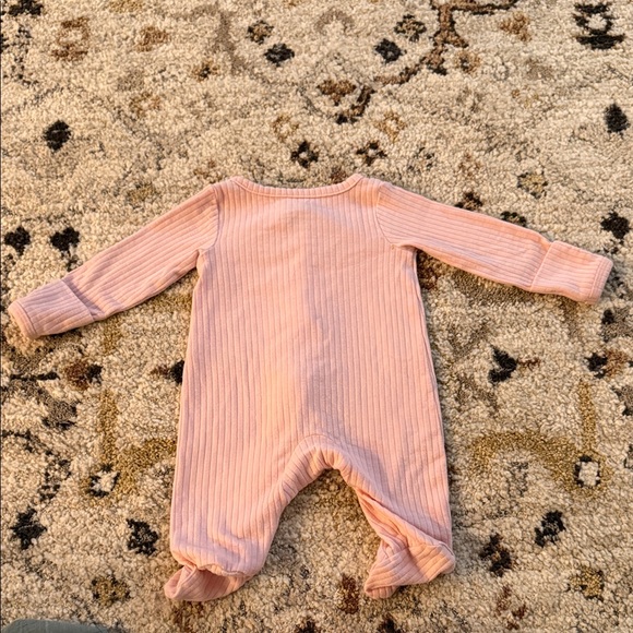 Carter's Light Pink Ribbed Footie - Picture 2 of 2